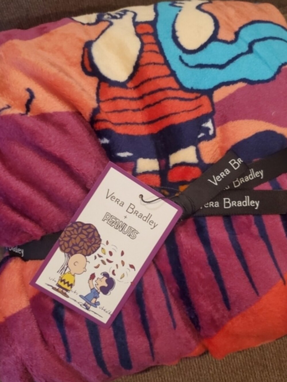 Rare Vera Bradley Peanut Gang Fall Blanket-NWT
